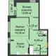 1 комнатная квартира 61,31 м² в ЖК Суворов-Сити, дом 2 очередь секция 1-5 - планировка