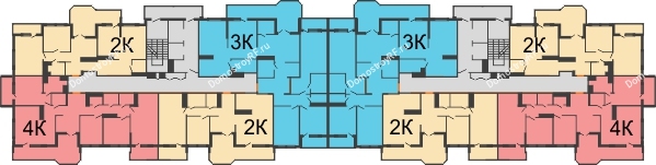 Планировка 15 этажа в доме Литер 5 в ЖК Все свои VIP
