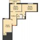 2 комнатная квартира 67,15 м² в OK Salut (Салют), дом ГП-6 - планировка