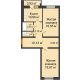 2 комнатная квартира 74,62 м² в ЖК Браер Парк Центр, дом № 5 - планировка