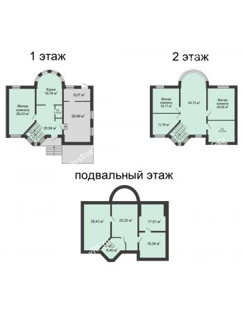 3 комнатный коттедж 210 м² - КП Северная Гардарика