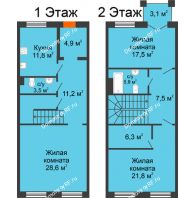 3 комнатная квартира 127 м² в Архитектурный Ансамбль Вознесенский, дом Дом Собенникова - планировка