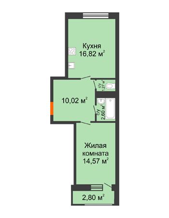 1 комнатная квартира 48,08 м² в ЖК Москва Град, дом № 63