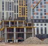 Ход строительства дома 5, секция 3.3, 3.4, 3.5 в ЖК Красное Яблоко -