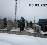 Ход строительства дома Литер 1, секция Б в ЖК Космо -