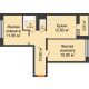 2 комнатная квартира 57,1 м² в ЖК 5 Элемент (Пятый Элемент), дом Корпус 5-7 (Монолит) - планировка