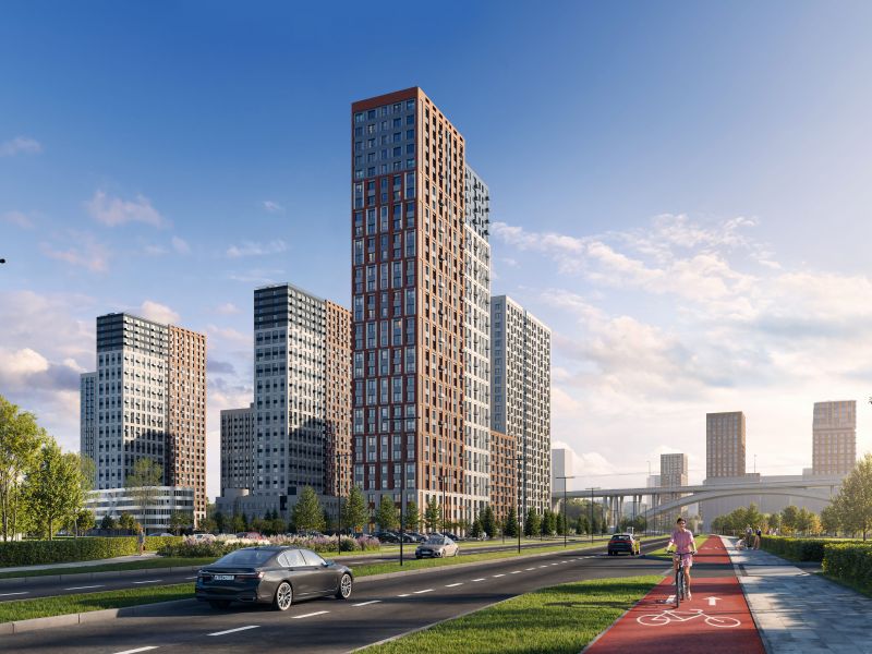 двухкомнатная квартира в ЖК Glorax Левобережный, дом 1