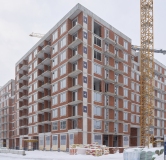 Ход строительства дома 5 в ЖК Брусника в Академическом -