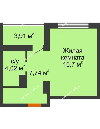 Студия 30,42 м² в Жилой Район Никольский, дом ГП-54