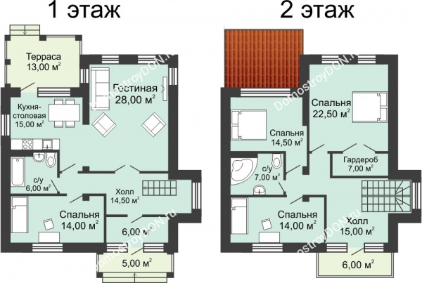 Планировка 1 этажа в доме Тип 9, 172.97 м² в КП Щепкин Союз