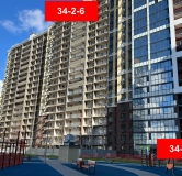 Ход строительства дома 34-2-6, 34-2-7 в ЖК Новое Побережье -