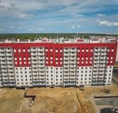 Ход строительства дома 48 в ЖК Вишневая Горка -