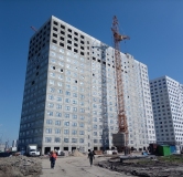 Ход строительства дома 1 в ЖК Лугометрия -