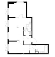 2 комнатная квартира 57,9 м² в ЖК Савин парк, дом корпус 10 - планировка