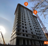 Ход строительства дома 1 в ЖК Лотос -