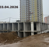 Ход строительства дома Литер 1, секция Б в ЖК Космо -