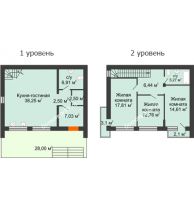 3 комнатный таунхаус 115 м² в КП Панорама, дом Гангутская, 17 (таунхаусы 115м2) - планировка