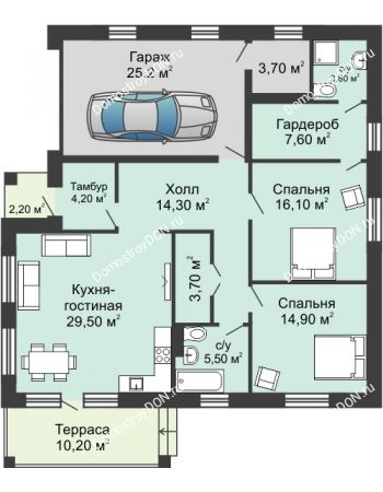 2 комнатный коттедж 132,3 м² - КП Legenda (Легенда)